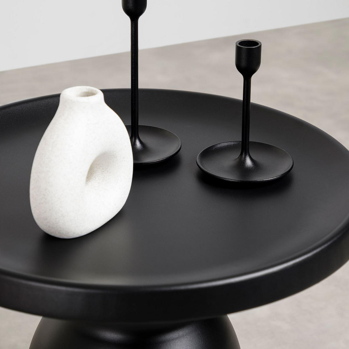 COUCHTISCH LORIS - Schwarz, Metall (50/50/48cm) - IDIMEX