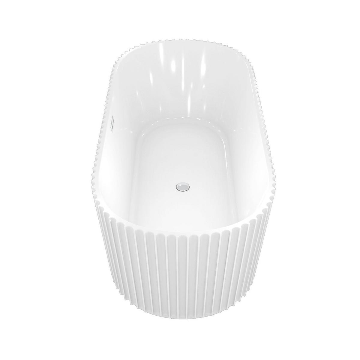 BADEWANNE freistehend F08 170x80cm - Weiß, Glas/Kunststoff (80/58/170cm) - AcquaVapore by Sandra Jentho