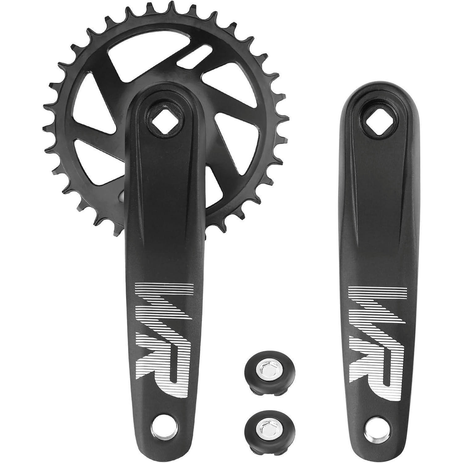 FAHRRAD-KURBELGARNITUR Set 170 mm Aluminiumlegierung 32T/34T/36T/38T - Schwarz, Metall (10.8/1/17cm)