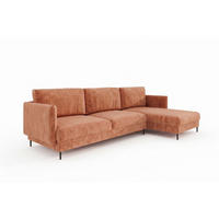 ECKSOFA Helmer In Stoff Vibe - Orange, Holzwerkstoff/Textil (293/164cm) - Fun Möbel