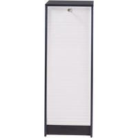 AKTENSCHRANK mit Rolladentür 38,5/35/104cm - Schwarz/Weiß, Holzwerkstoff (35/104/38.5cm) - Simmob
