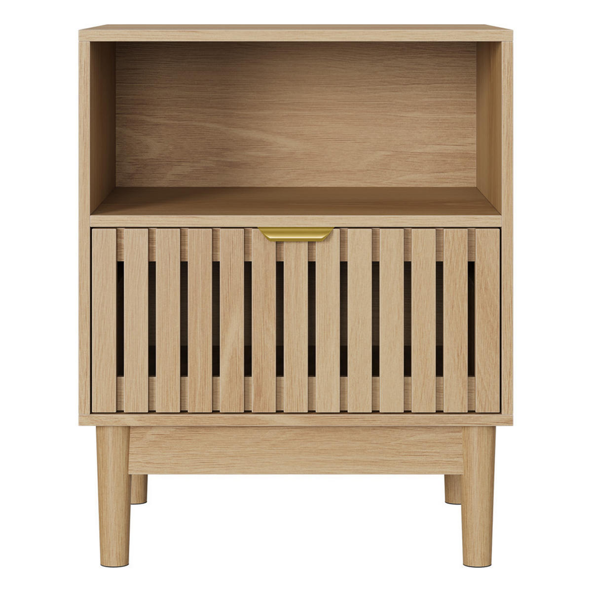 NACHTTISCH Eiche 45/56,5/39 cm mit Schublade - Naturfarben, Holz (45/56.5/39cm) - Kaket