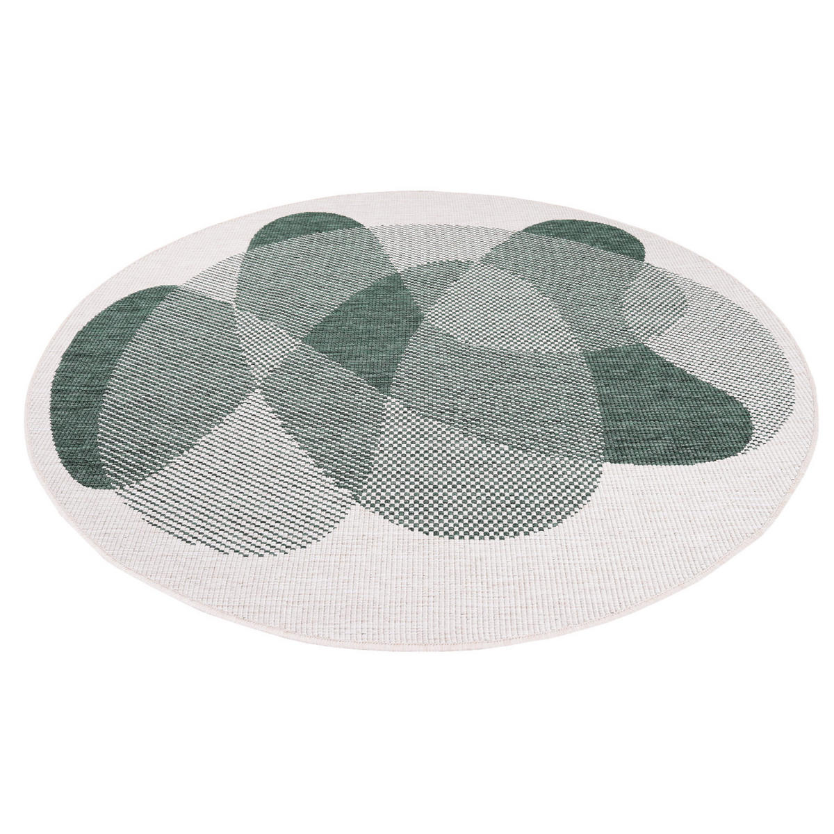 OUTDOOR-TEPPICH DuoRug 5835 Grün 160x160 cm - Grün, Textil (160/160cm) - carpet city