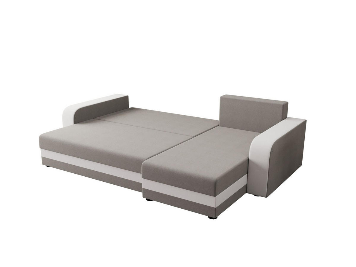 ECKSOFA HEWLET L BIS Sawana 21+01 Rechts mit Schlaffunktion - Grau, Textil (240/140cm) - Bedante