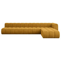 ECKSOFA modulares Sofa Darnel-L3 - 387x177x70 cm Senfgelb - Currygelb, Holzwerkstoff/Textil (387/177cm) - ALTDECOR