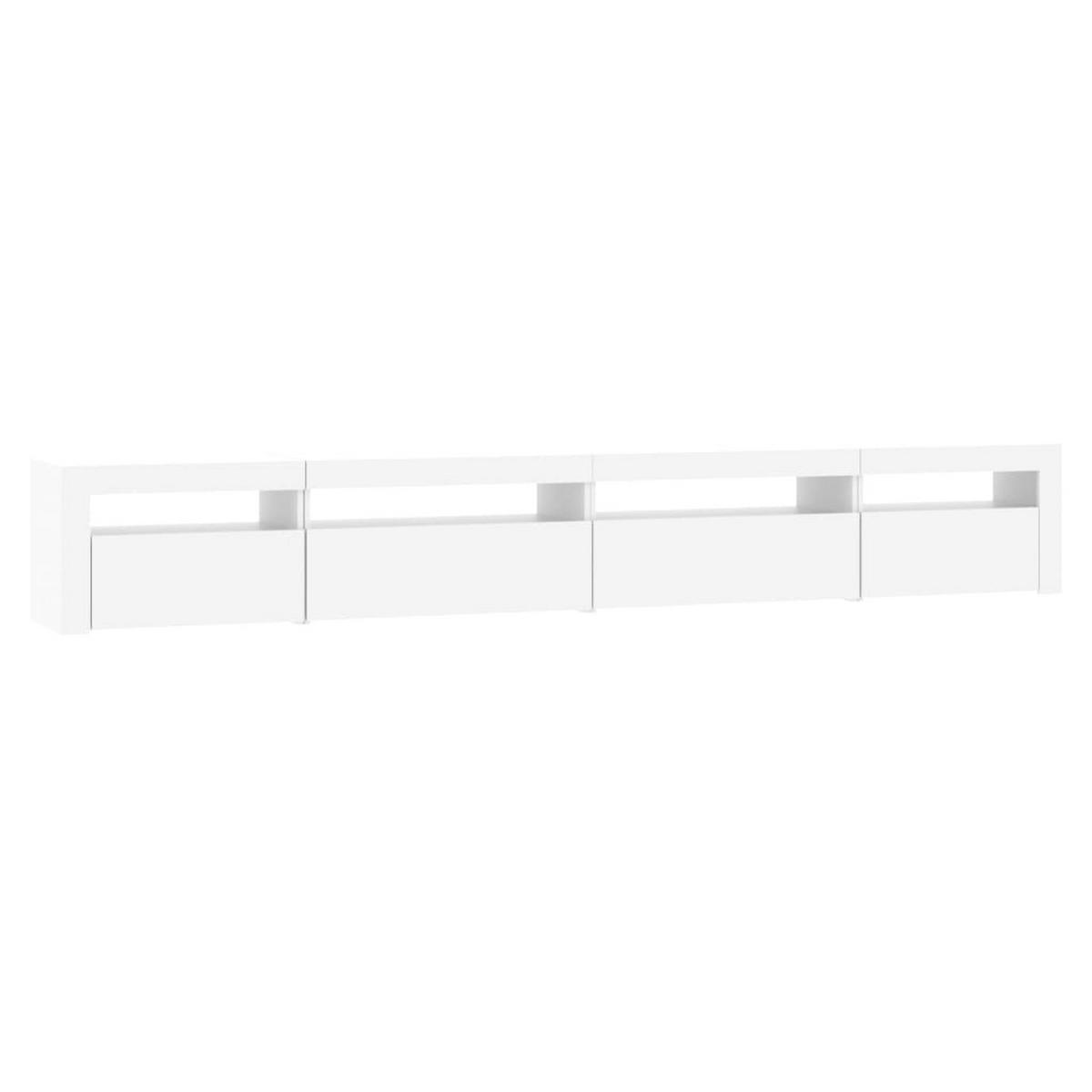 TV-SCHRANK Mit Led-Leuchten Weiss 270/35/40 Cm - Weiß, Holzwerkstoff (270/40/35cm) - vidaXL