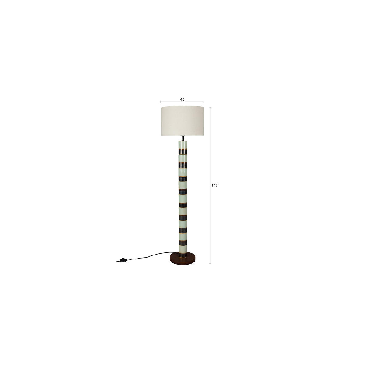 STEHLAMPE Vertigo - Beige, Metall (45/45/143cm) - Dutchbone