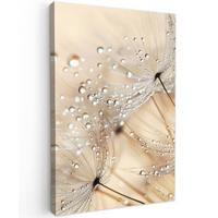 LEINWANDBILD Löwenzahn - Abstrakt - Natur - Beige 90x140 cm - Braun, Textil (90/140cm) - MuchoWow