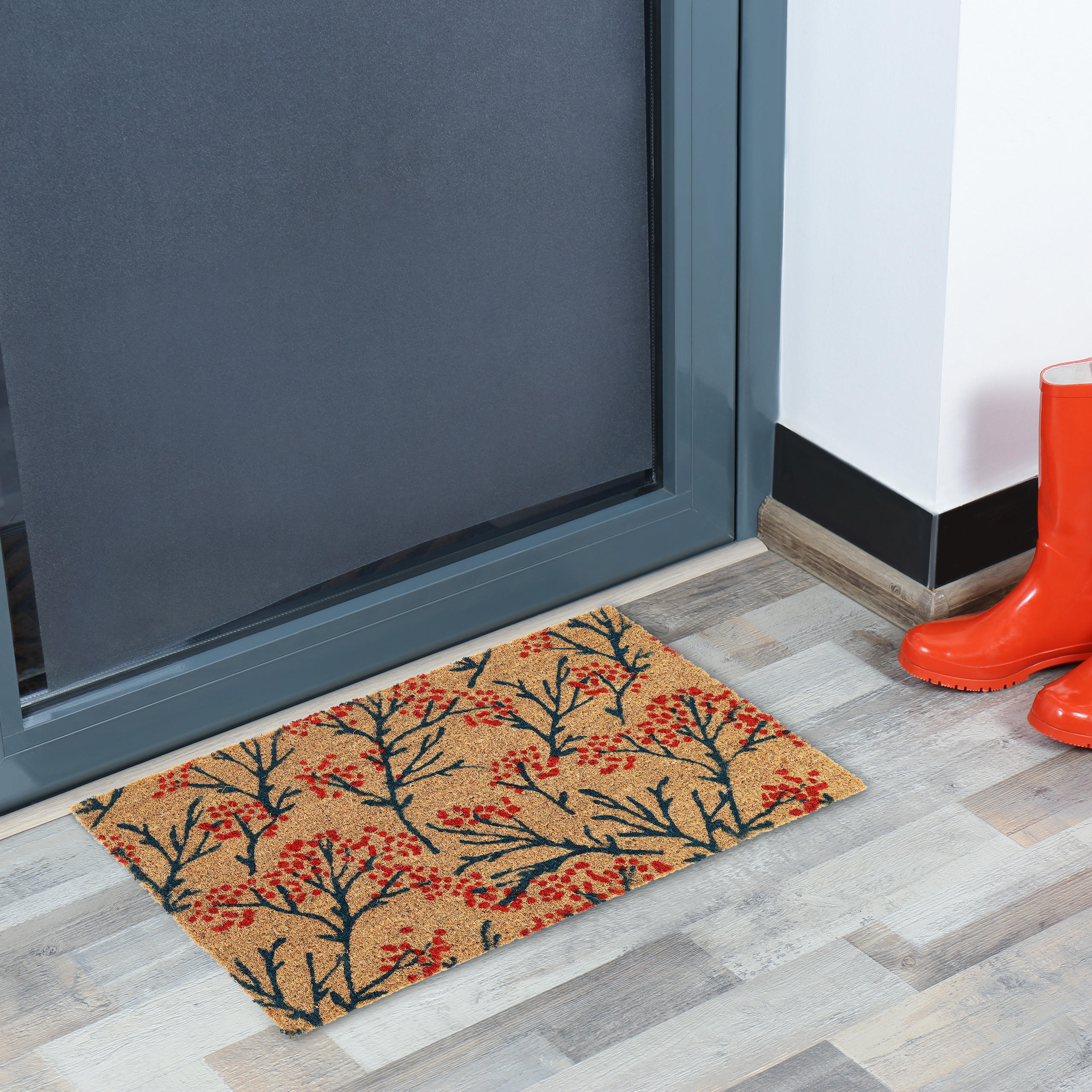 KOKOS-FUSSMATTE - Hellbraun, Kunststoff/Textil (60/40cm) - Relaxdays