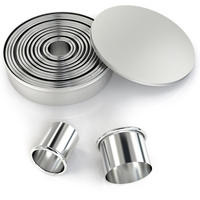 AUSSTECHFORMEN-SETMIT Aufbewahrungsbox (12-tlg.) - Silberfarben, Metall (12.5/3.5/12.5cm) - Intirilife
