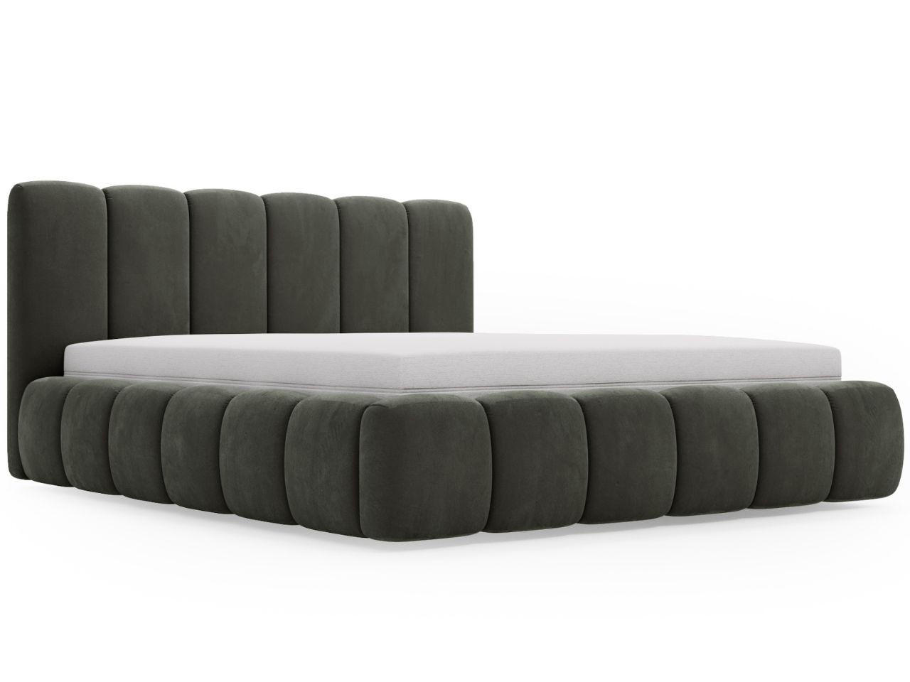 Graingold Polsterbett Grau 180x200 cm