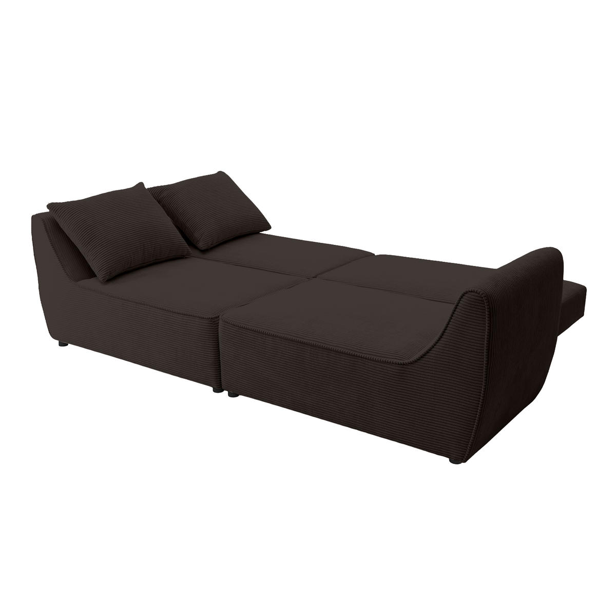 SOFA GRABO mit Schlaffunktion, Braun - Braun, Textil (260/75/145cm) - Fedve