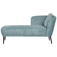 CHAISELONGUE Blau Artheze - Blau/Schwarz, Textil (148/70/64cm) - Beliani
