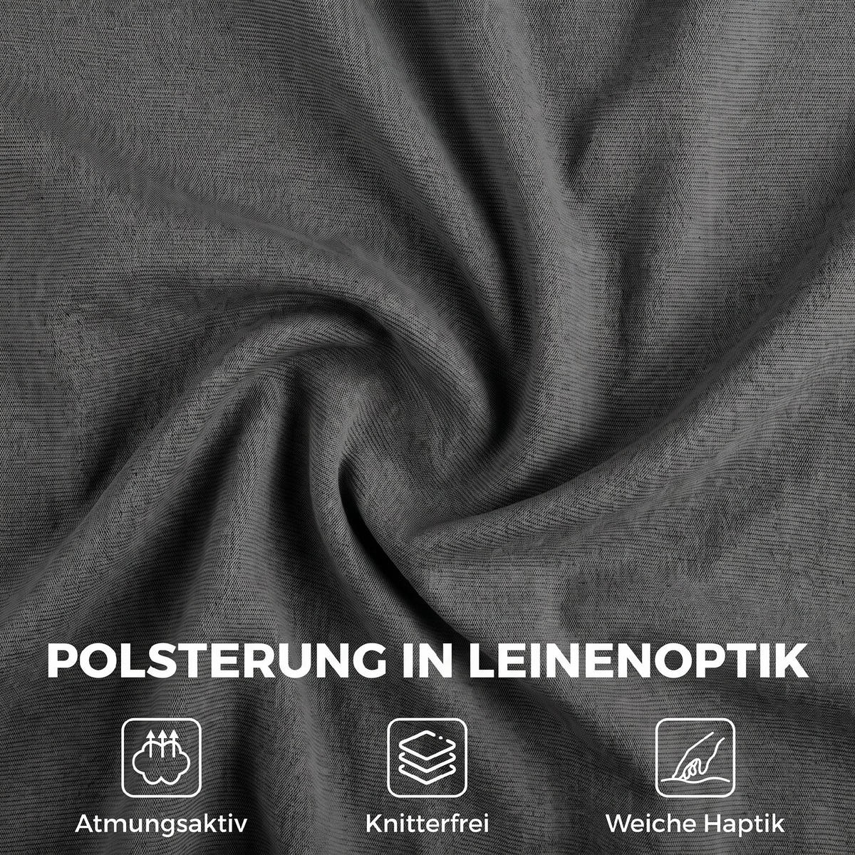 GUNGSTOL i polyester, mörkgrå - Cremefärgad/Svart, Björkträ/Träbaserade material (67/92/106cm) - HOMCOM