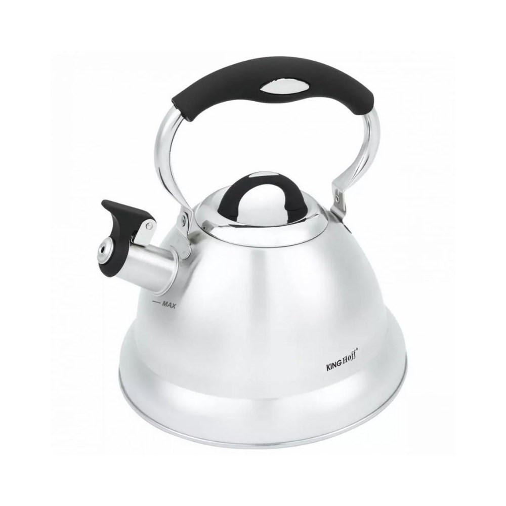 WASSERKESSEL Silber 25/23/24 cm KH1659 - Silberfarben, Metall (25cm) - Kinghoff 