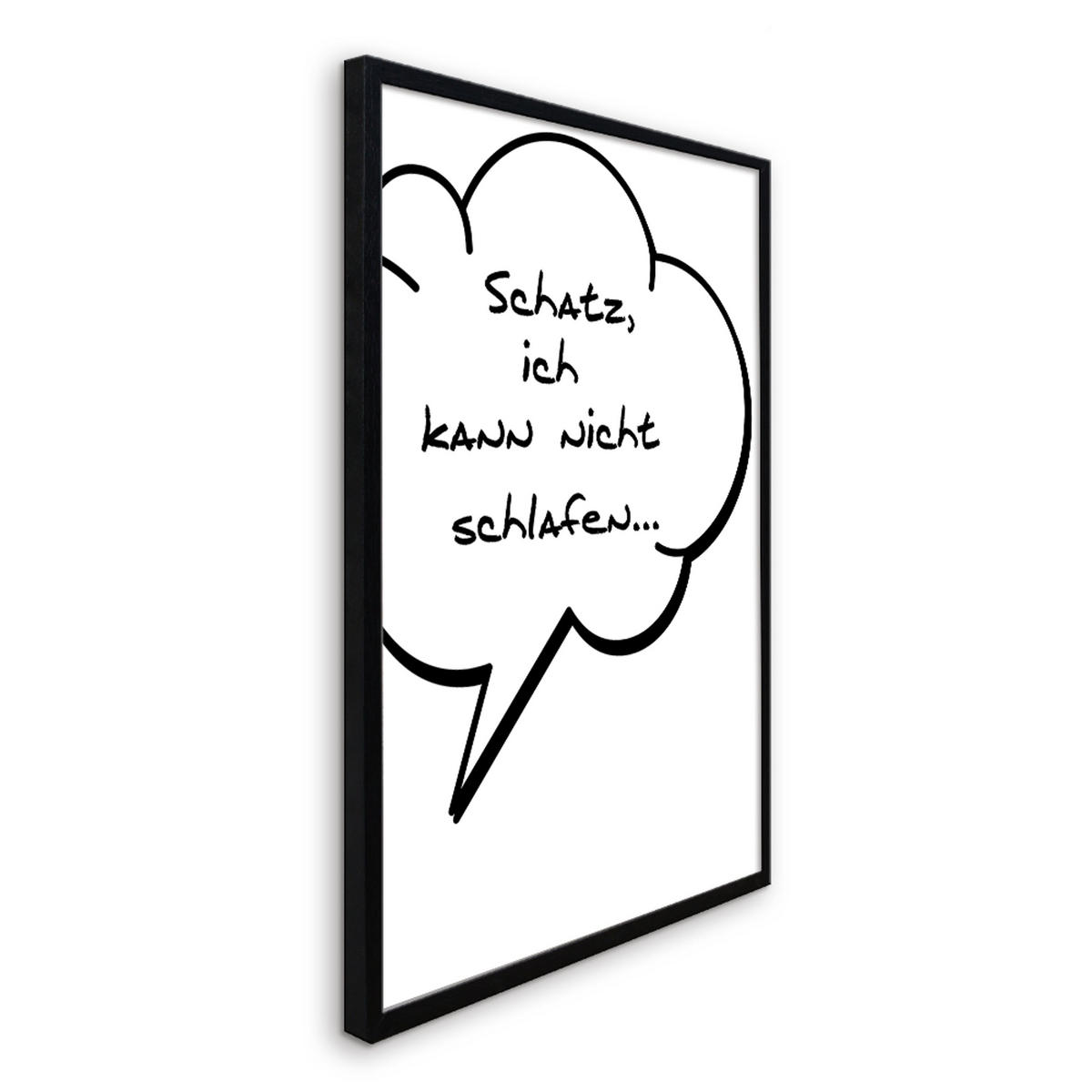 BILD mit Rahmen 2er Set 51x71 cm Spruch: Humor Paar - Weiß, Holz (51/71cm) - artissimo