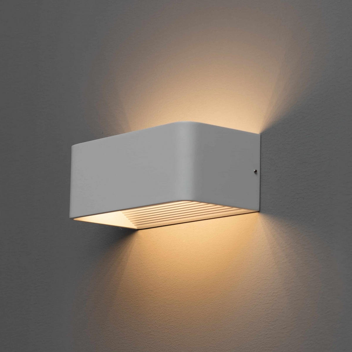 WANDLEUCHTE Quadra, Weiß, 20cm, Dimmbar - Weiß, Metall (20/10/8cm) - KOSILUM