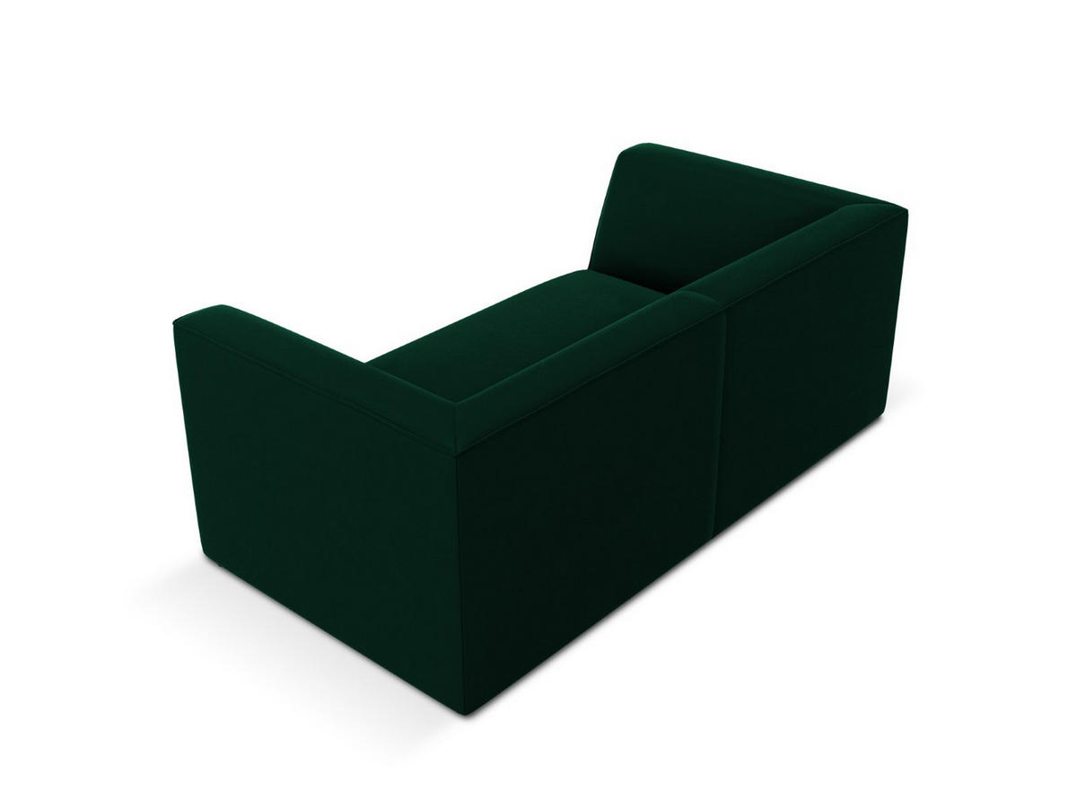 SOFA Ruby aus Samt flaschengrün 2 Sitzplätze - Dunkelgrün, Textil (93/69/174cm) - Micadoni