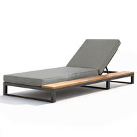 SONNENLIEGE aus Metall 184x79,5x73 cm in Grau mit 4-stufig verstellbarer Rückenlehne - Grau, Metall (79.5/73/184cm) - Modfu