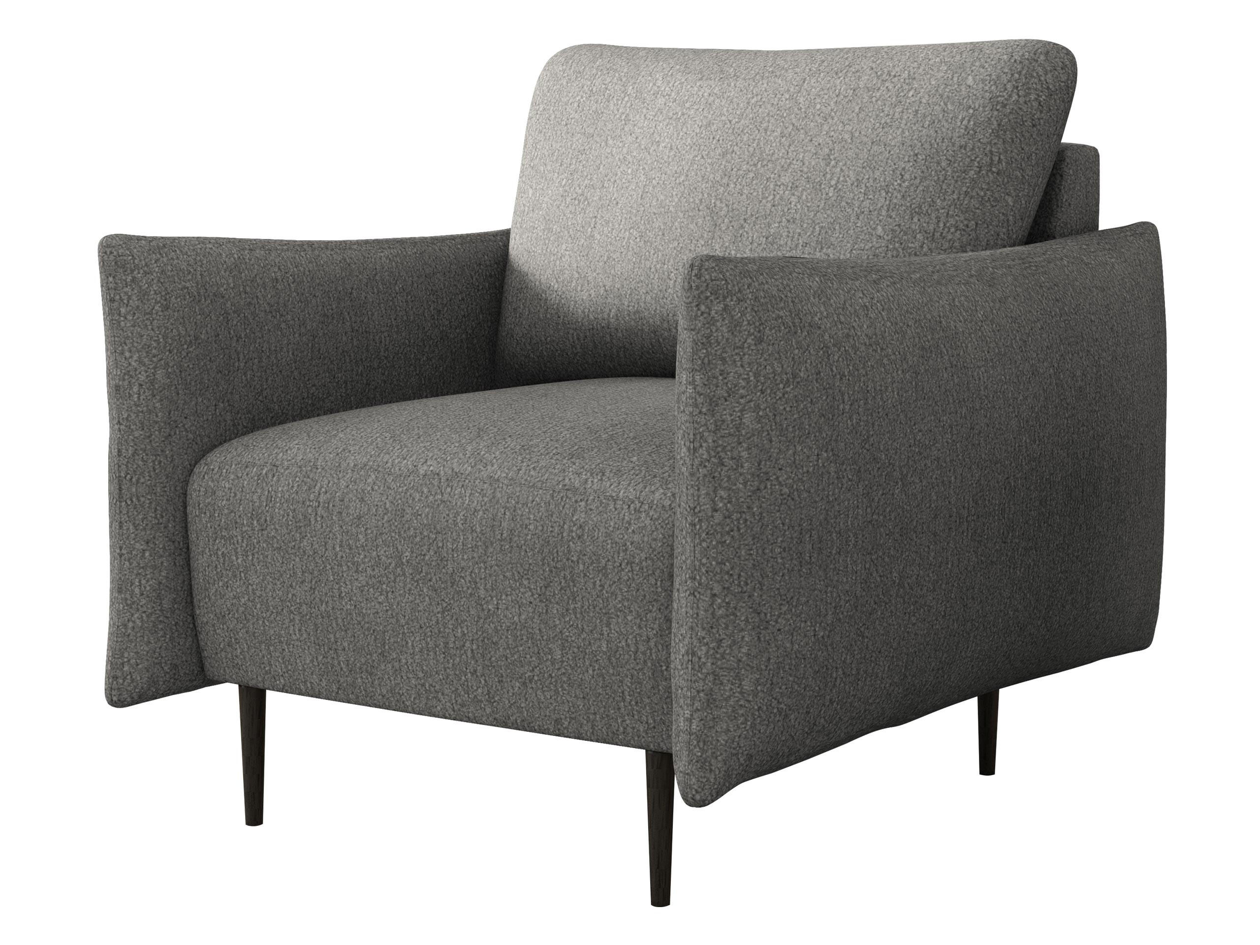 SESSEL Lambi - Schwarz/Grau, Holz/Textil (98/85/90cm) - MIRJAN24