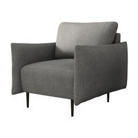 SESSEL Lambi - Schwarz/Grau, Holz/Textil (98/85/90cm) - MIRJAN24