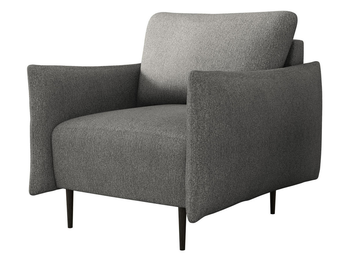 SESSEL Lambi - Schwarz/Grau, Holz/Textil (98/85/90cm) - MIRJAN24