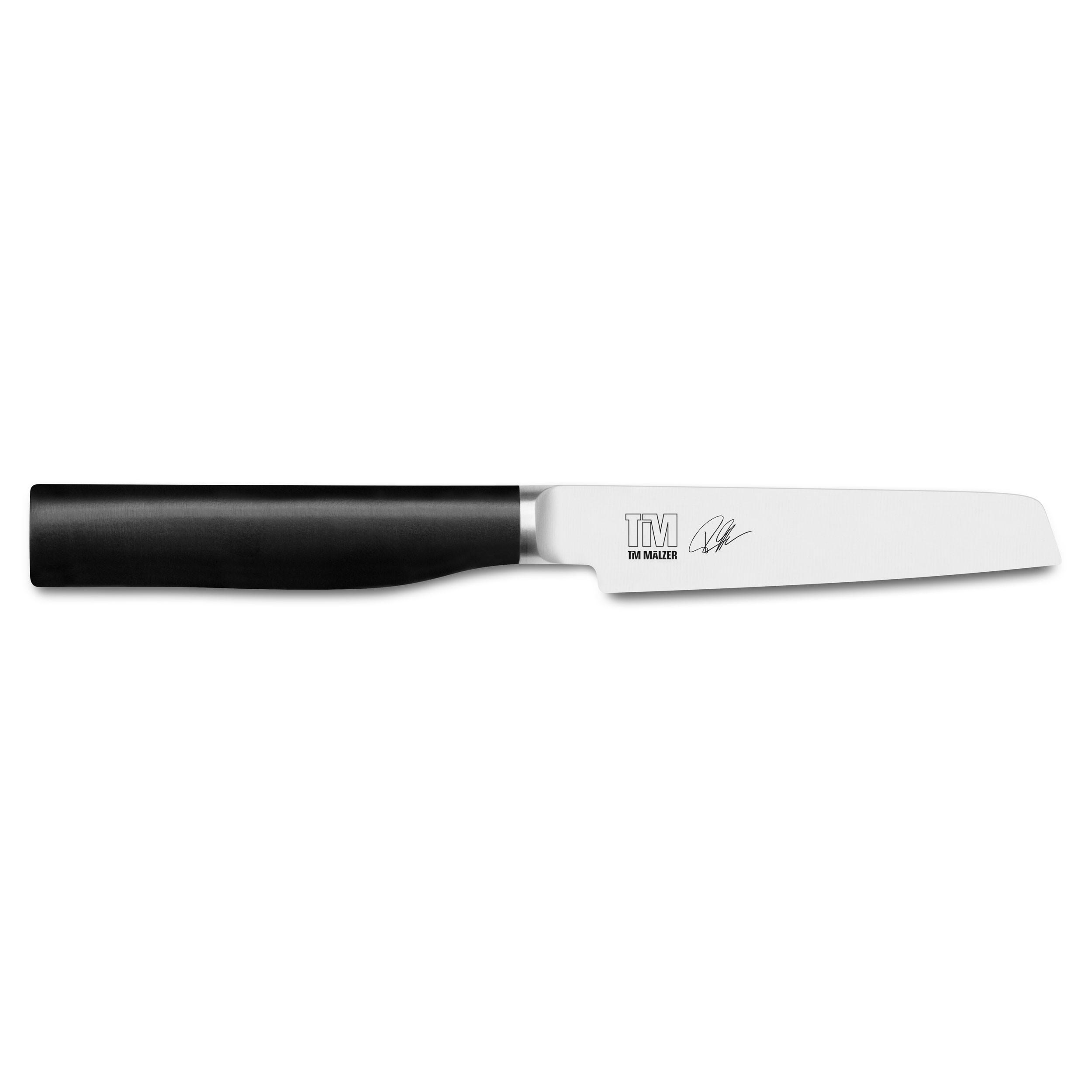 KOCHMESSER Tim Mälzer Kamagata, Edelstahl, Kunststoff, Schwarz, 9 cm - Silberfarben, Metall (34cm) - Kai Messer