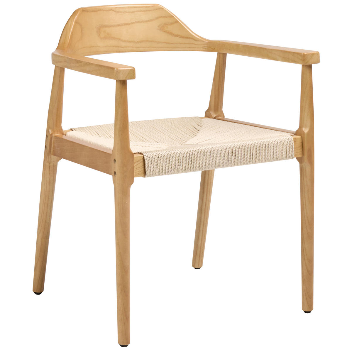 ESSZIMMERSTUHL 2er-Set Holz Hellbraun/Beige Oakdale - Hellbraun, Holz (58/73/53cm) - Beliani