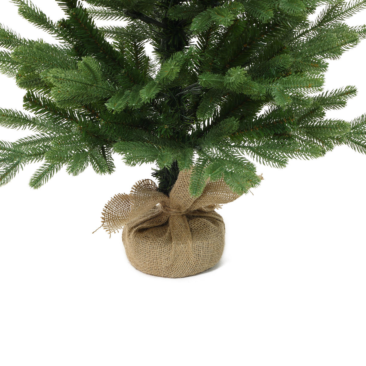 KÜNSTLICHER Weihnachtsbaum 2er Set, 60 & 90 cm, Fichten-Optik - Grün, Kunststoff (95cm) - Hometopia
