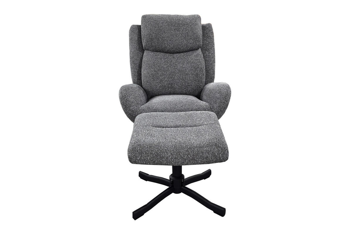 RELAXSESSEL Trani, Webstoff, Grau - Grau, Textil (75/100/93cm) - dasmöbelwerk