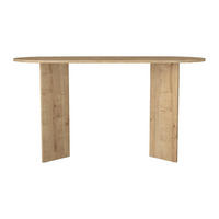 KONSOLENSCHREIBTISCH - 140 cmcm x 59.6 cmcm - Holz, Platte - Naturfarben Hell - TOPANIA - Naturfarben, Holz (140/74/59.6cm) - Vente-Unique