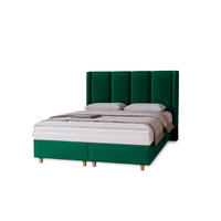 POLSTERBETT Bella, 120x200, Grün, Velourstoff, Doppelbett mit Matratze - Grün, Holz/Kunststoff (120/200cm) - Marpur