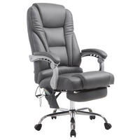 BÜROSTUHL Pacira-N, Kunstleder mit Massagefunktion Grau - Grau, Textil/Metall (68/127/64cm) - TPFLiving