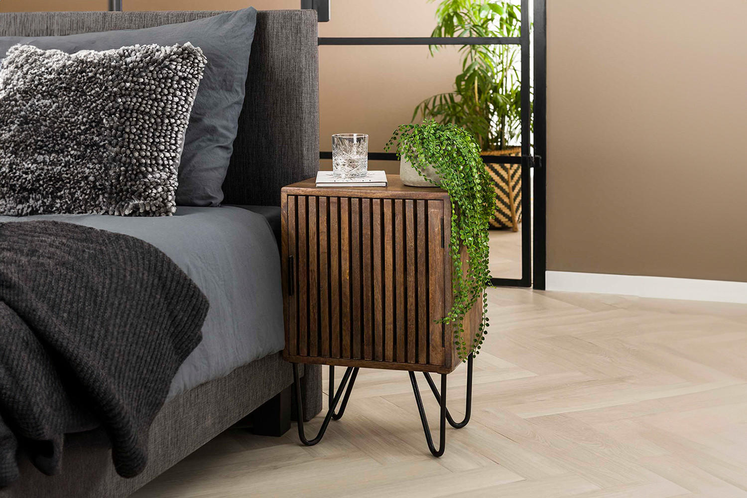 NACHTTISCH SWEAK 2ER SET Holz Mango - Braun, Holz (40/60/30cm) - KAWOLA