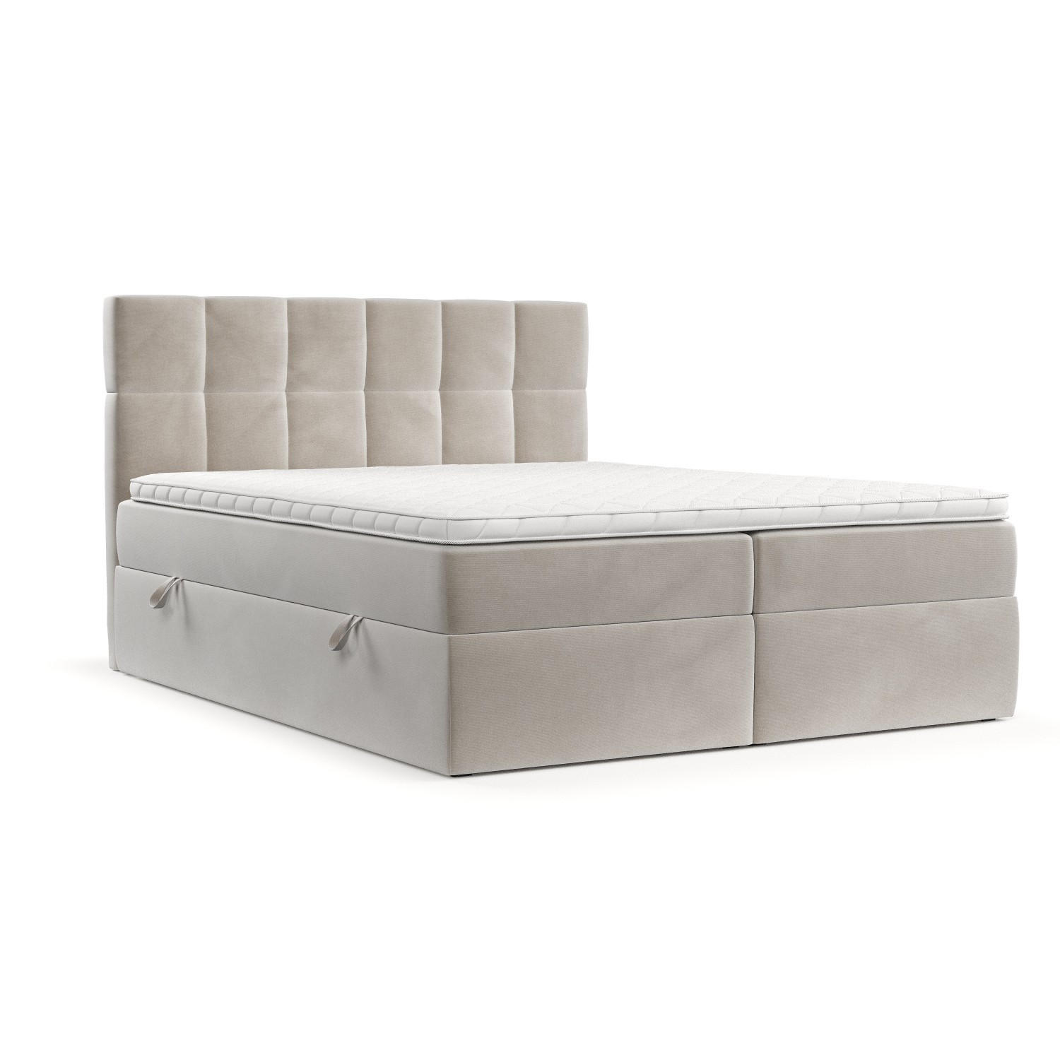 POSTEL BOXSPRING VARENO 180/200 Světle béžová - černá/béžová, kov/dřevo (180/200cm) - AltaBeds