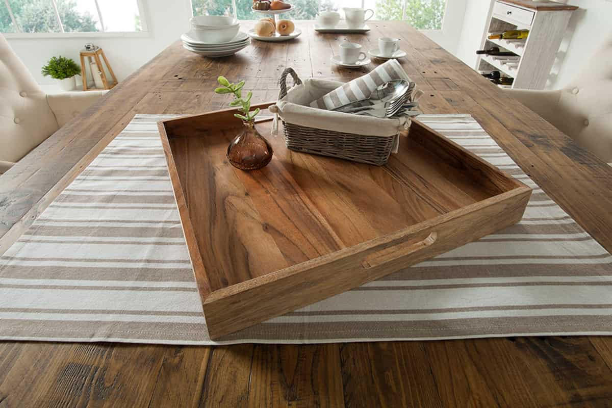 TABLETT CIANO Akazie Natur 40cm - Braun, Holz (40/6/40cm) - riess-ambiente