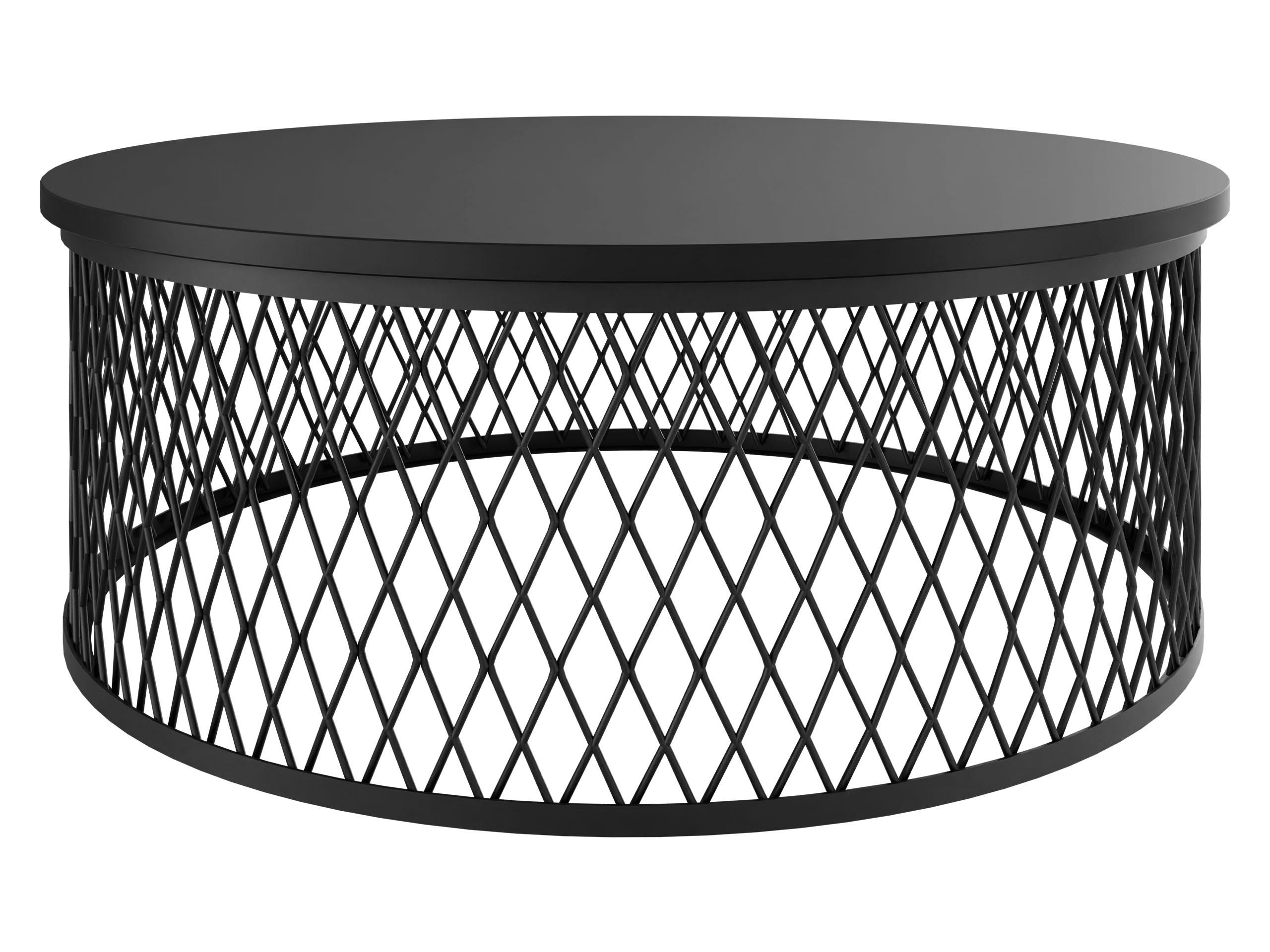 MIRJAN24 COUCHTISCH Schwarz 75cm × 75cm × 30cm