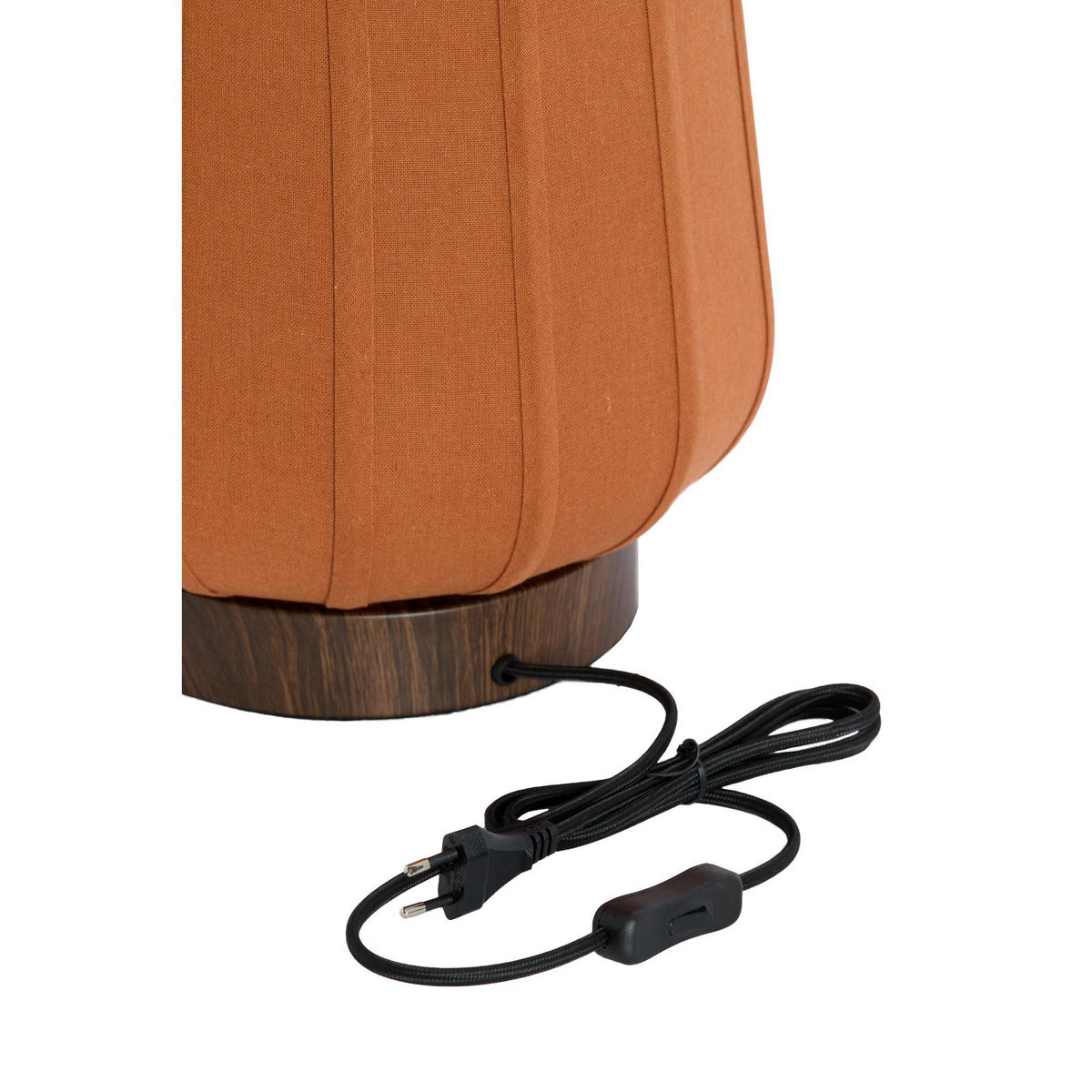 TISCHLEUCHTE Bibury Orange 20/20/29 cm - Orange, Textil (20/20/29cm) - Light & Living