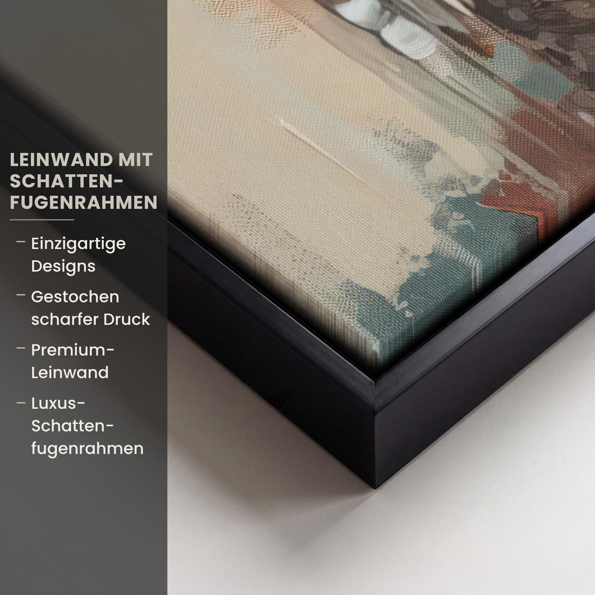 LEINWAND Bilder mit Rahmen - Frau - Kunst - Schmuck - Porträt - 60x80 - Blaugrau, Textil (60/80cm) - MuchoWow