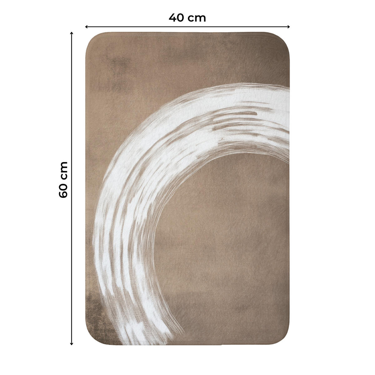 WC PŘEDLOŽKA Barva - hnědá - Japandi 40x60 cm - barva mokka, textil/plast (40/1cm) - OnlyWow