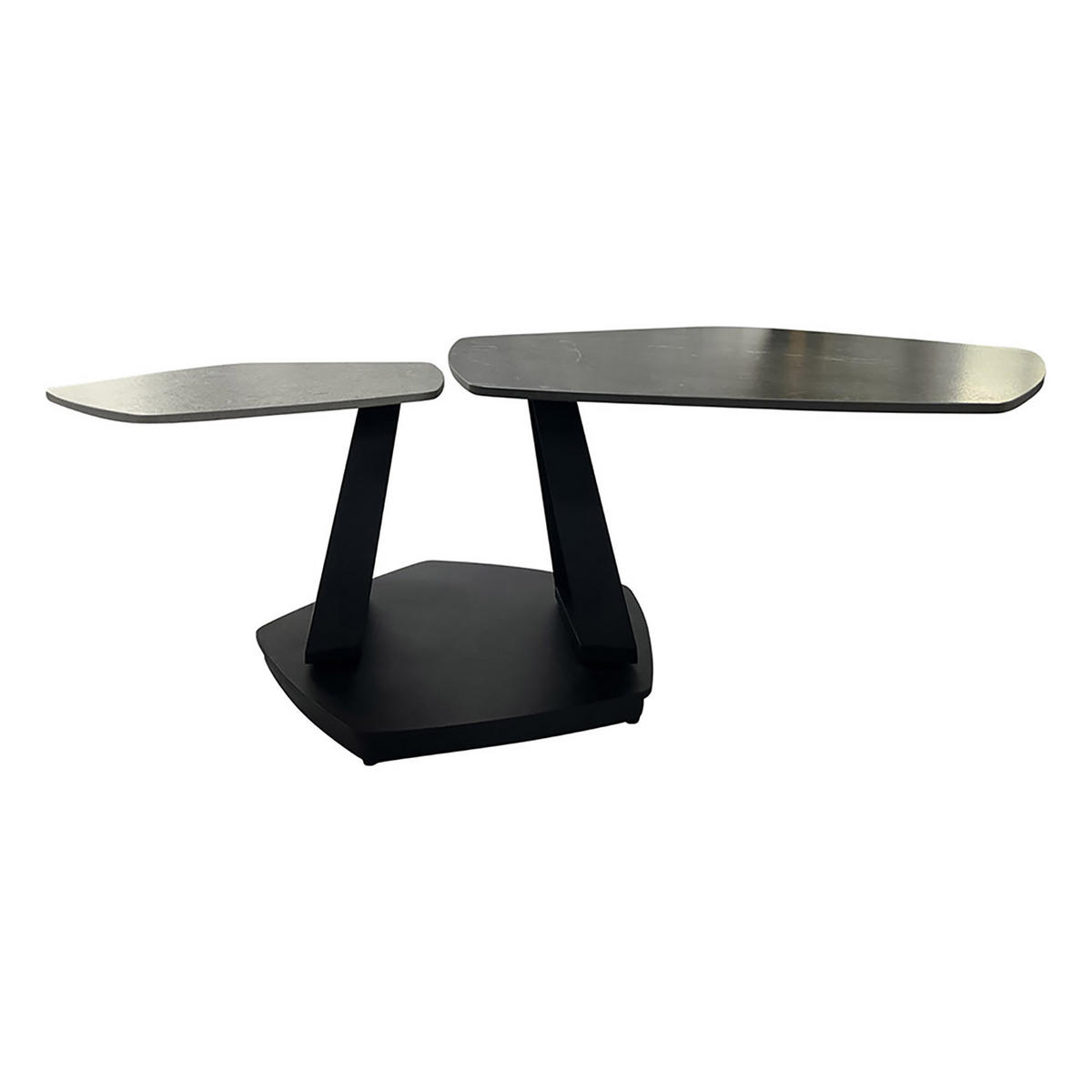 COUCHTISCH MOVEMENT quadratisch Grau 130cm - Grau, Keramik/Metall (95/130/44cm) - riess-ambiente