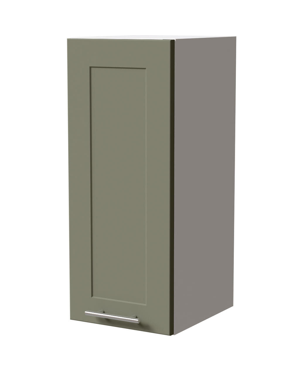 HÄNGESCHRANK Oslo W2/30 Weiß / Reed Green Matt 30 / 32,5 / 72cm - Weiß/Grün, Holz/Holzwerkstoff (30/72/32.5cm) - Feldmann-Wohnen