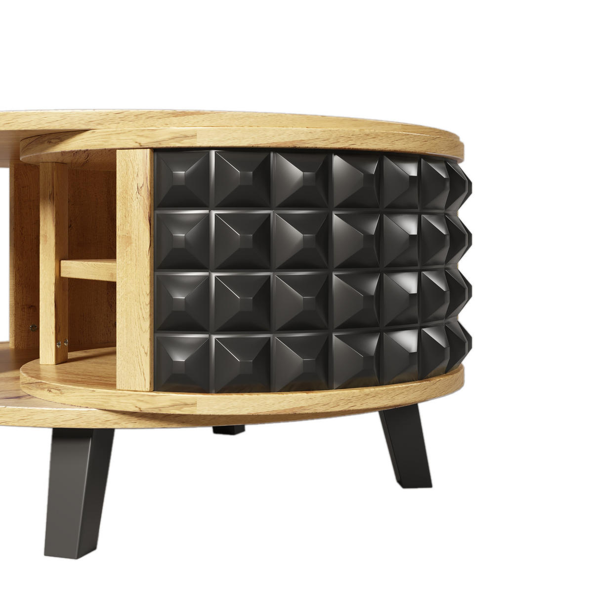 COUCHTISCH 85.2/80/45.2 cm Natur aus Spanplatte mit drehbarer Ablage - Naturfarben, Holzwerkstoff (85.2/80/45.2cm) - OKMYHOME