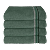 HANDTUCHSET Skyline Color - 4-teilig - 50 x 100 cm - Dunkelgrün - Dunkelgrün, Textil (50/100cm) - SCHIESSER