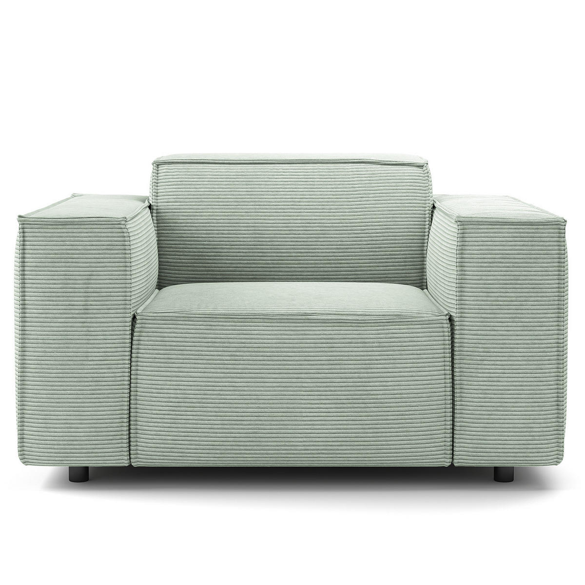 SESSEL - Schwarz/Mintgrün, Kunststoff/Textil (120/70/96cm) - home24