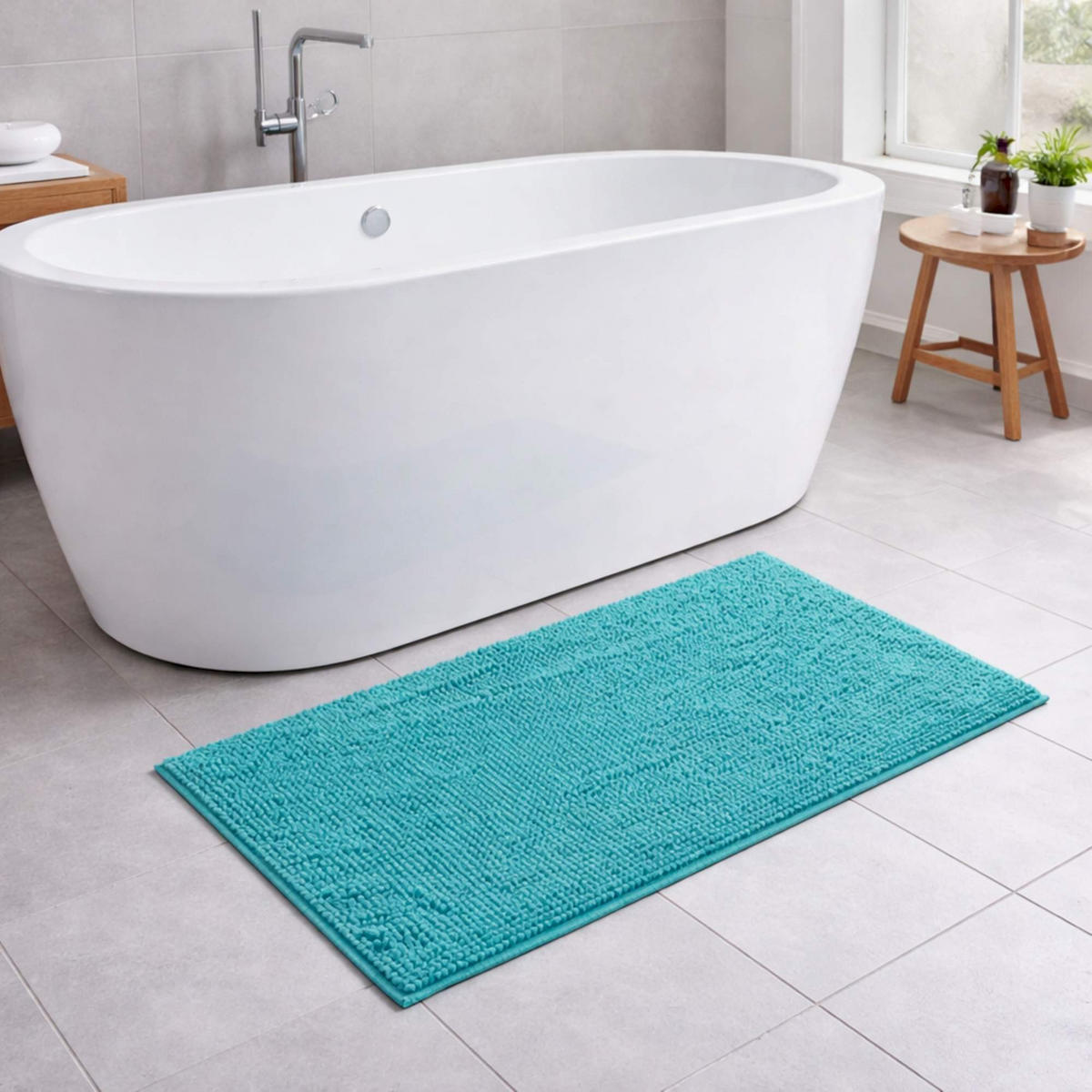 BADEMATTE PARIS - Petrol, Textil (70/120cm) - WohnDirect