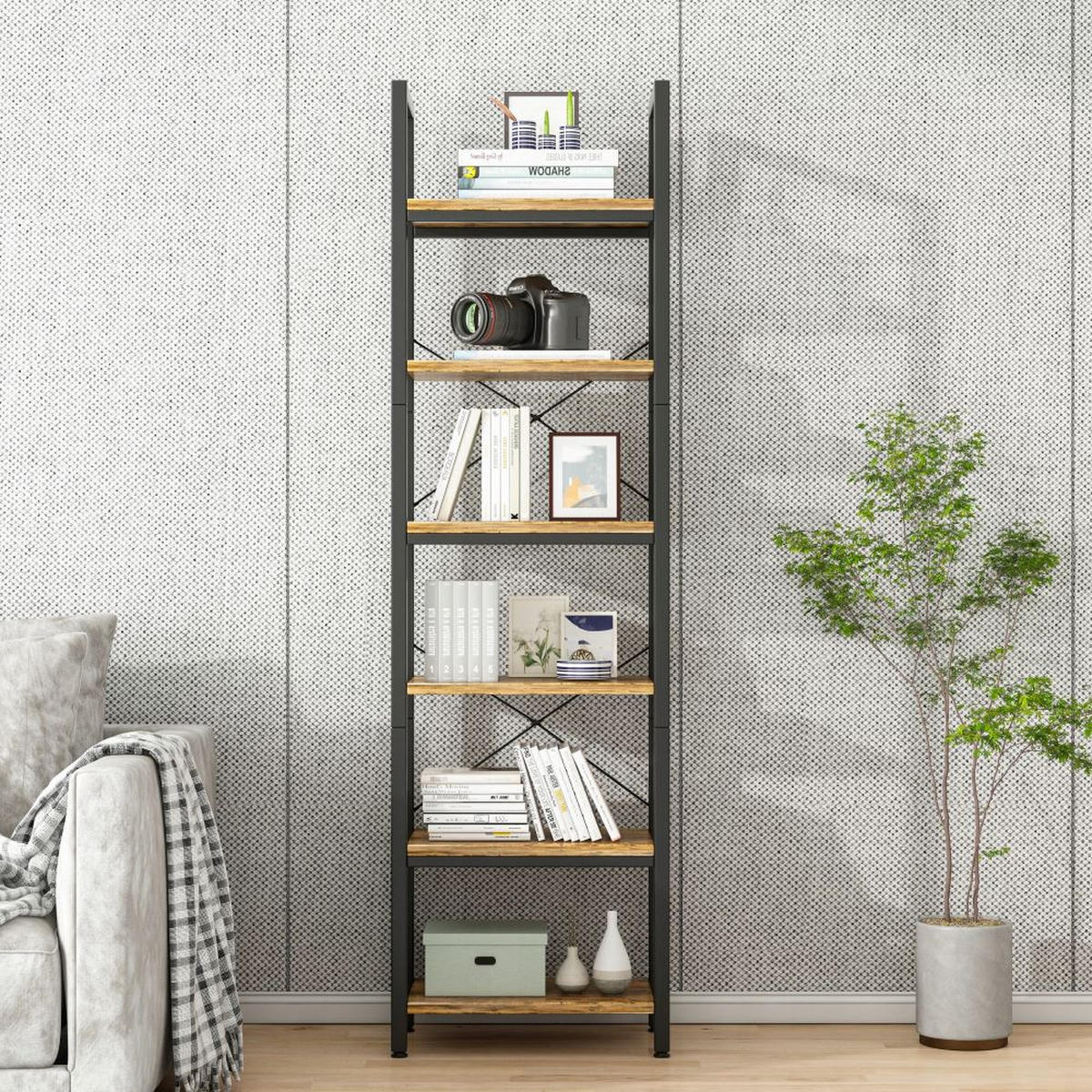 BÜCHERREGAL, braun 40/30/187.5 - Braun, Holzwerkstoff (40/187.5/30cm) - Rebiko