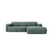 ECKSOFA rechts Molino aus Chenille-Stoff petrol 4 Sitzplätze - Petrol, Textil (170/250cm) - Micadoni