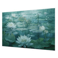 FOTOTAPETE 152x104 cm - Wasserblumen - Schwarz, Textil (152/104cm) - Wallfluent