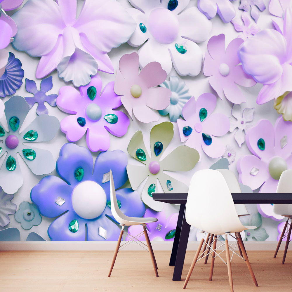 VLIESTAPETE Lila 200/140 cm - Blau/Lila, Textil (200/1cm) - KUNSTLOFT